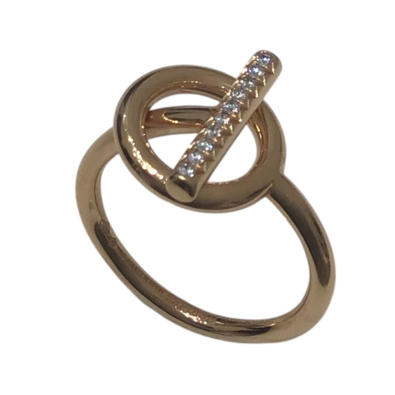 エルメス HERMES エシャペ ダイヤリング ピンクゴールド Au750 ジュエリー