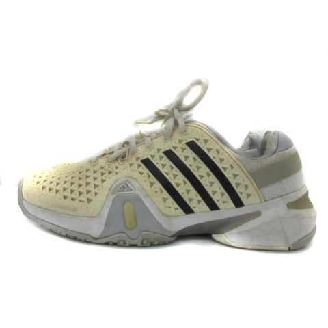 アディダス adidas アディパワーバリケード adipower barricade 8+OC テニスシューズ スニーカー ローカット US7.5  25.5㎝ アイボリー 黒 ブラック M18581 /YS8 - メルカリ