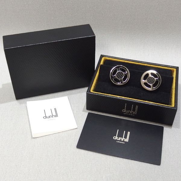 【正規品】ダンヒル モータリスト サイクル×カーボン 回転カフリンクス カフス 正規品】ダンヒル モータリスト サイクル×カーボン 回転