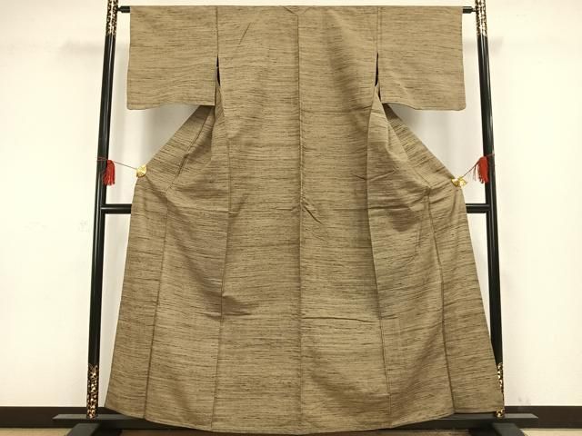 平和屋着物○上質な紬 縞 正絹 逸品 AABA0097zg