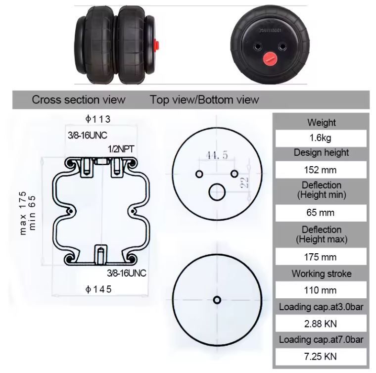 新品税込 エアサス エアバック 2個 ミニトラック USDM ボルト付