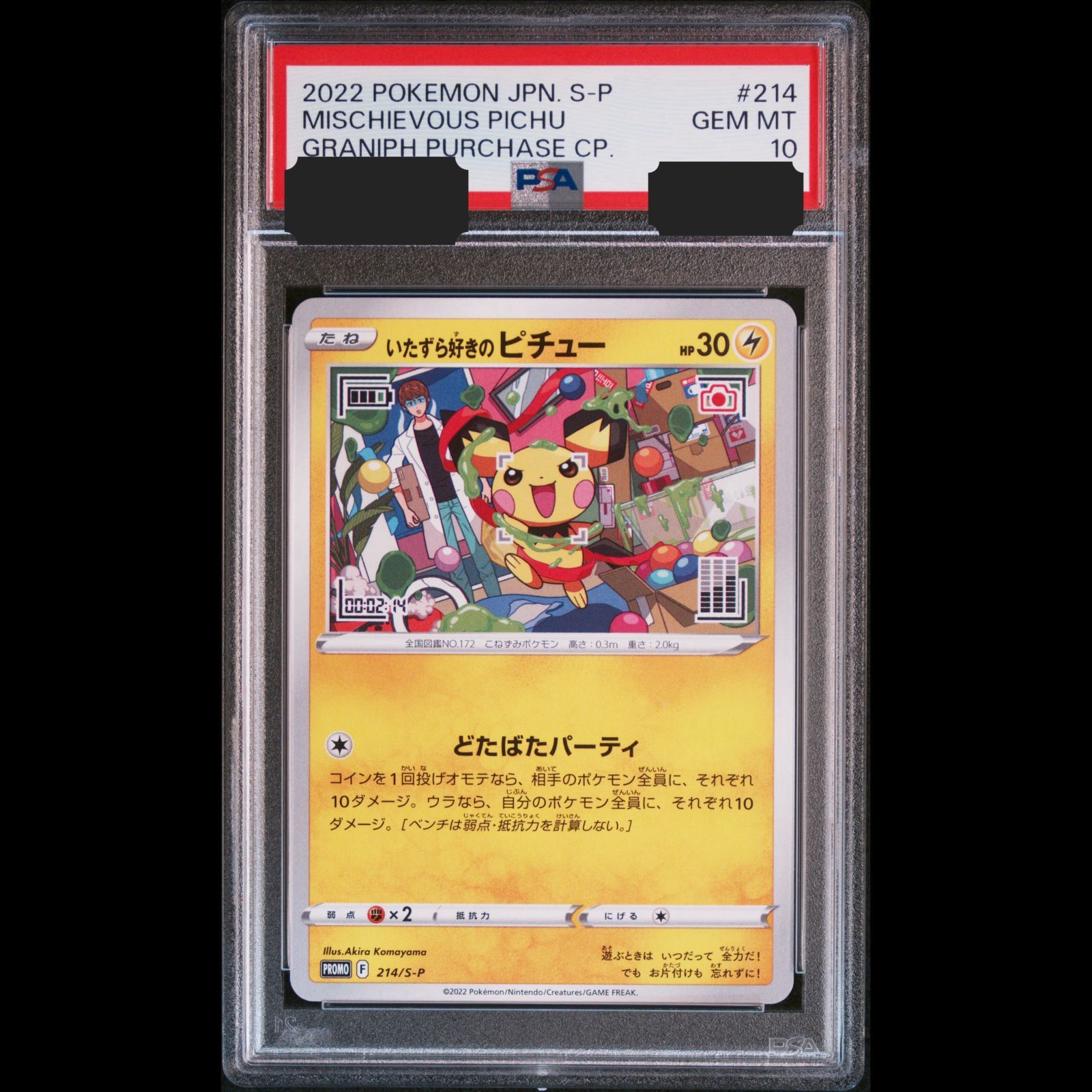 PSA10 いたずら好きのピチュー ポケモンカード