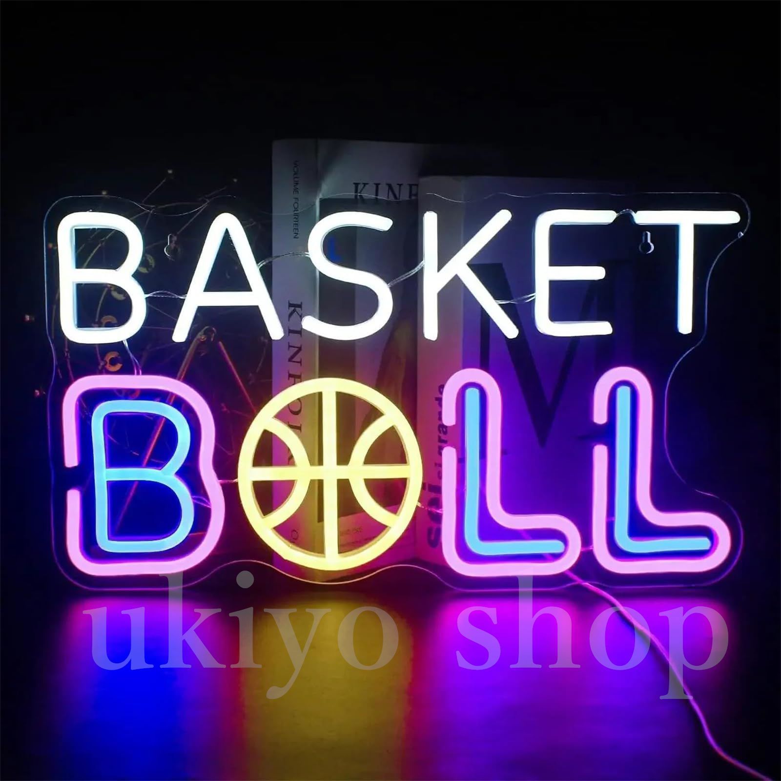 バスケットボール LED BASKETBOLL ネオンライトサイン ジムクラブ LED ライトサイン スポーツホール LED ライトアップサイン ティーンルーム ゲーマー ゲーム アーケード