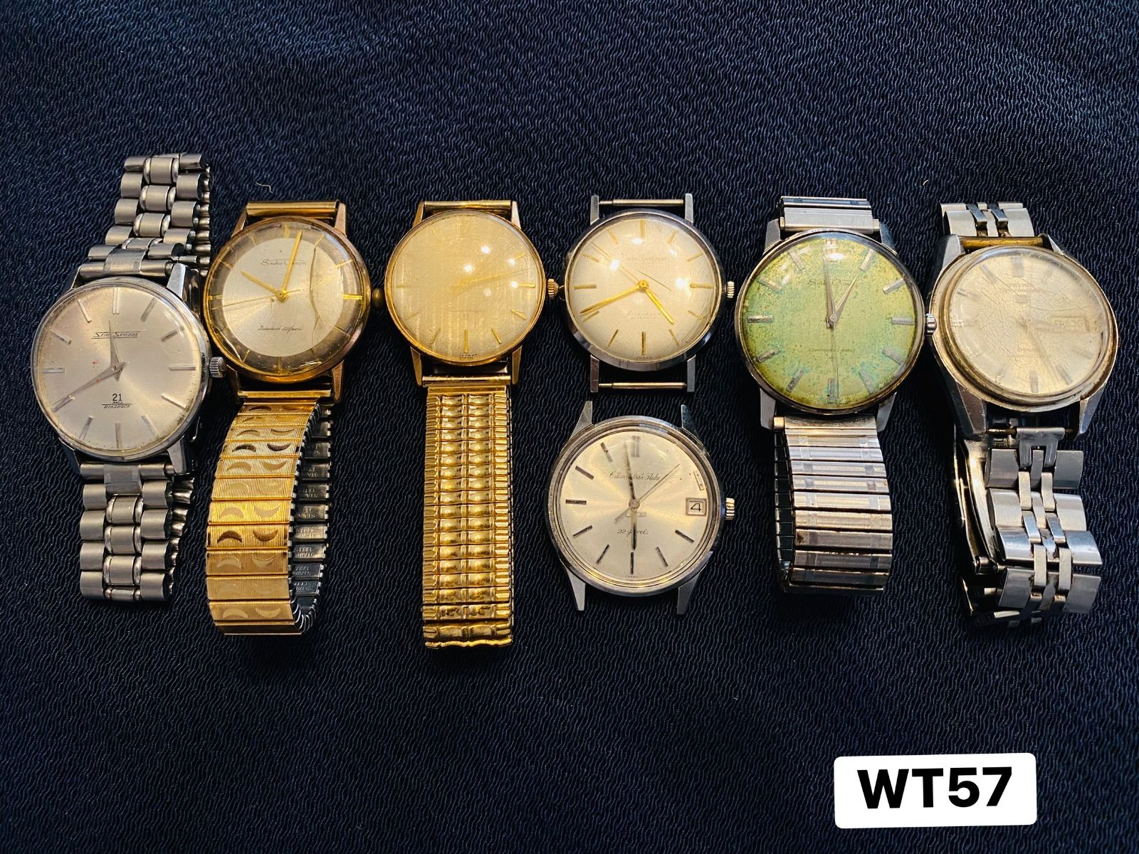まとめ売り ジャンク品 稼働 非稼働品 SEIKO セイコー CITIZEN シチズン 腕時計 7点 SEIKO SKYLINER CROWN SPORTSMAN SPORTMATIC 5 Citizen Date Flake アナログ手巻きWT 57