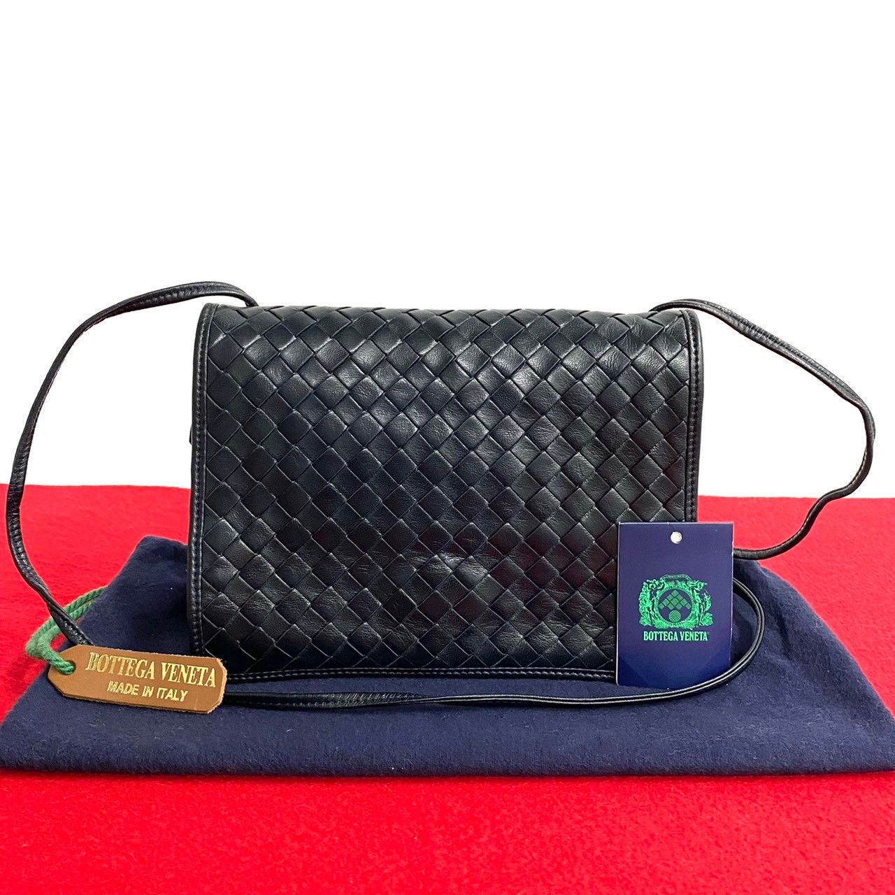 極 美品 BOTTEGA VENETA ボッテガヴェネタ イントレチャート 編み込み