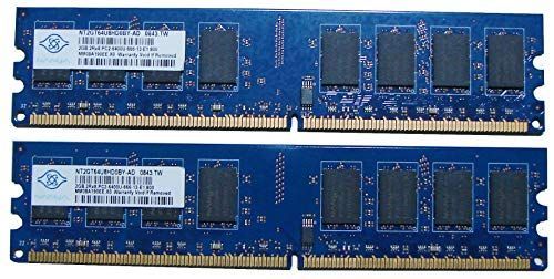 Nanya PC2-6400U (DDR2-800) 2GB x 2枚組み 合計4GB 240pin DIMM 4G Kit デスクトップパソコン用メモリ