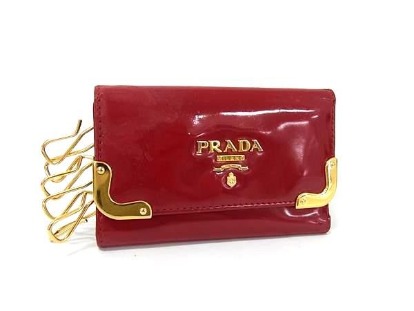 ネギラー油PRADA レア✨レザー キーケース6連/ブラック×レッド 楽天市場】【未使用保管品】 プラダ PRADA ナイロン レザー 6連