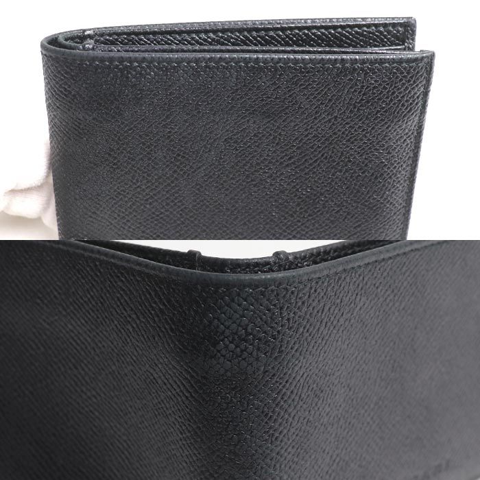 BVLGARI ブルガリ クラシコ 二つ折り財布 ブラック 20313 メンズ 中古  