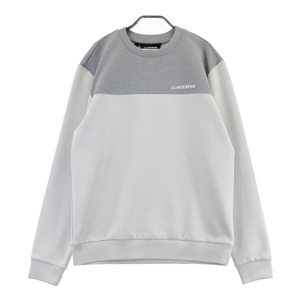 サイズ：46 J.LINDEBERG ジェイリンドバーグ 071-39919 スウェット Jeff Crew Neck  グレー系 [240101517014] ゴルフウェア メンズ ストスト サイズ：46 J.LINDEBERG ジェイリンドバーグ 071-39919 スウェット