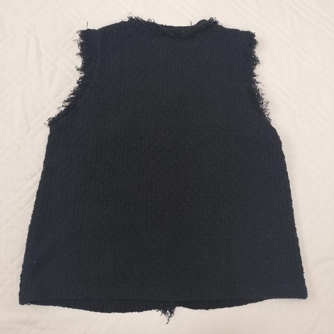 Rose Tiara ローズティアラ 46 ニットベスト パールボタン ジレ 黒