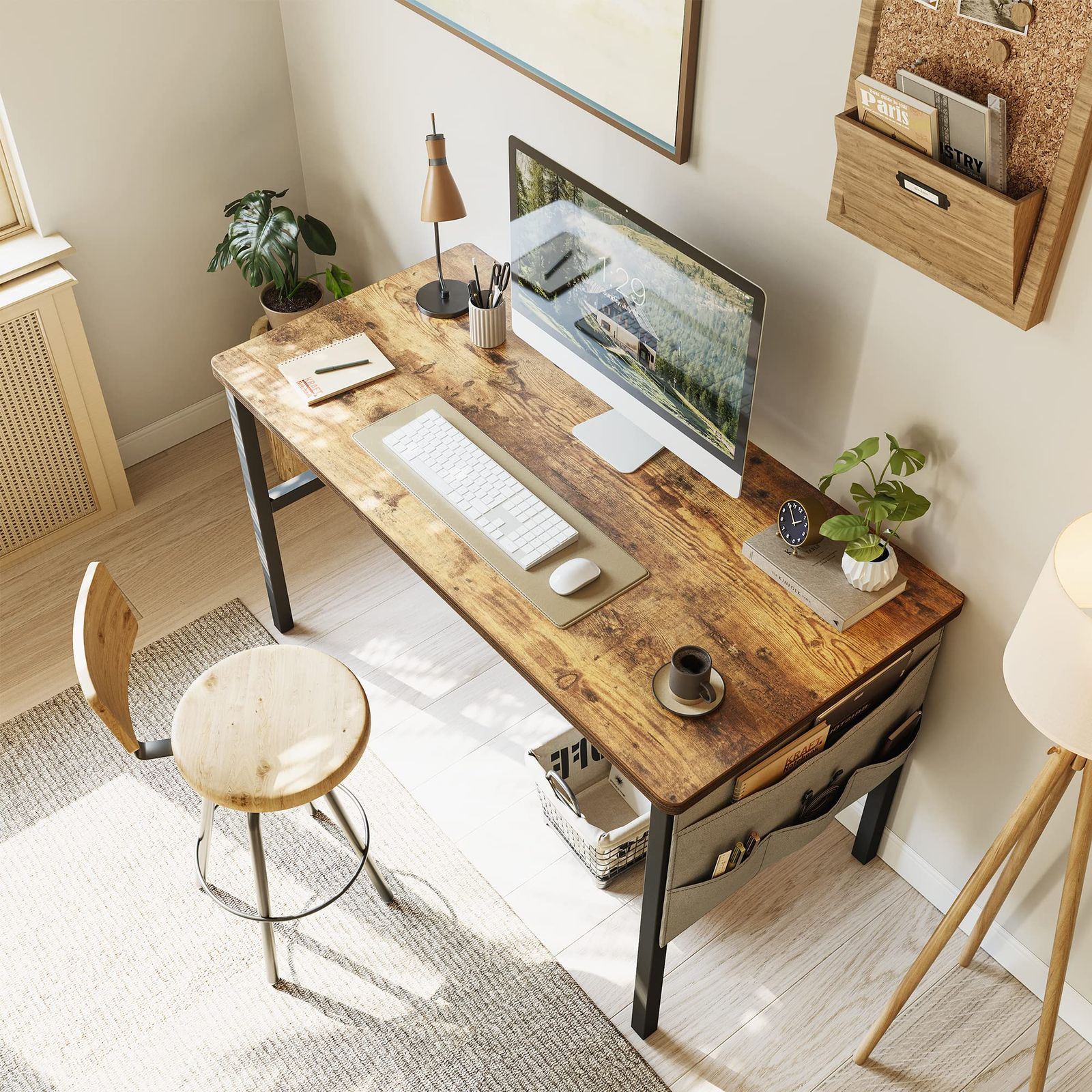 トップ 【迅速発送】CubiCubi デスク 机 幅80cm*奥行き40cm パソコン