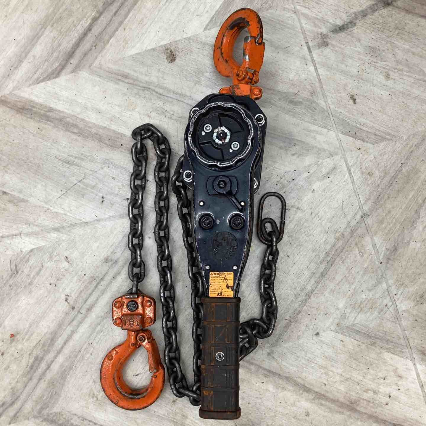 象印 1.6tレバーブロック YA-160 ワンタッチ 遊転ロードチェーン 重量物の固定