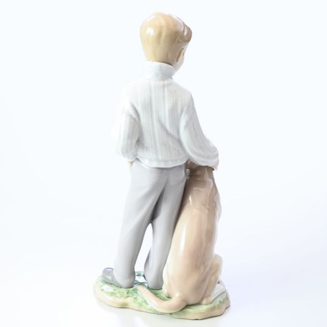 リアドロ　「僕の親友」　犬と少年 LLADRO リヤドロ 僕の親友 フィギュア 人形 男の子 犬 リアドロ