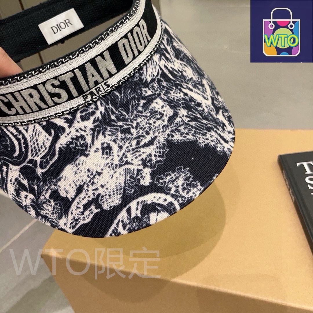 Dior ディオール のノンクローズドストローハット サンハット サンヘアバンド -WTO輸入1