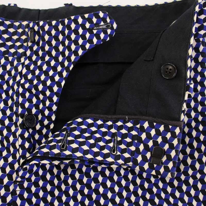 マルニ MARNI テーパードパンツ スラックス ジップフライ 総柄