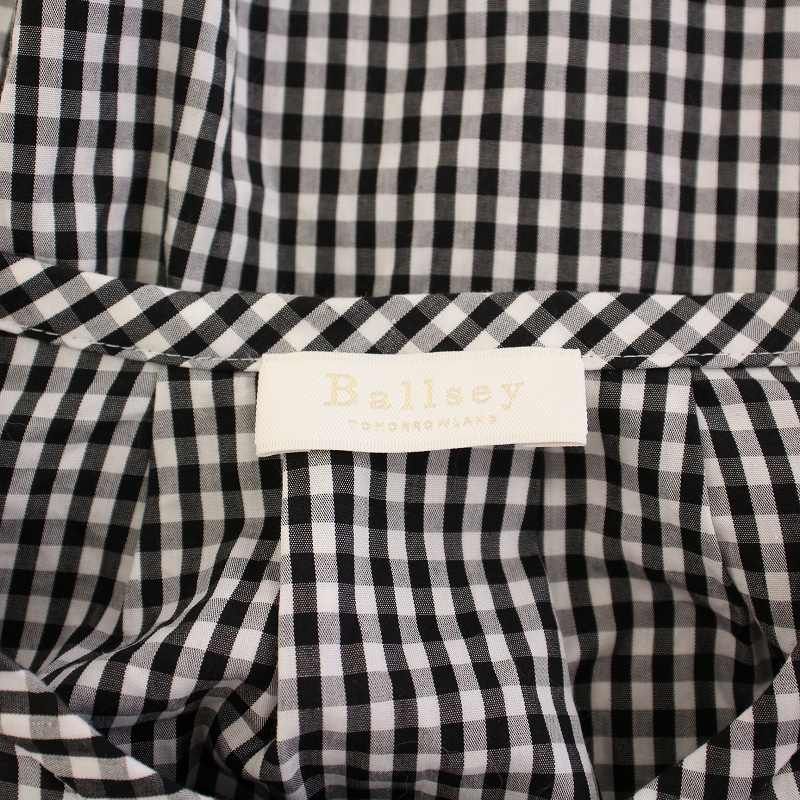 BALLSEY◆長袖シャツ/36/コットン/BLK/チェック/11-01-42-01104// ボールジー BALLSEY トゥモローランド 24SS コットンキュプラ