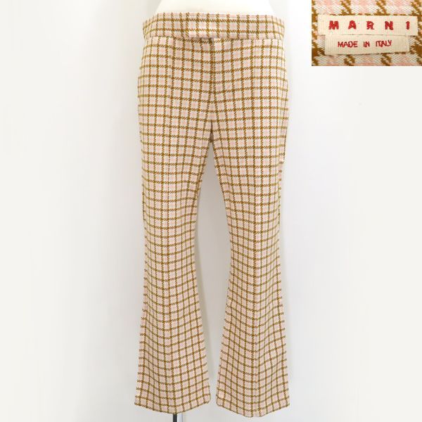 MARNI スラックス　チェック柄 MARNI スラックスチェック柄