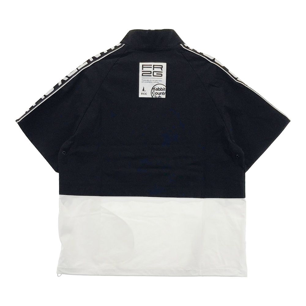 サイズ L FR2 GOLF エフアールツーゴルフ ハーフジップ ナイロン 半袖ブルゾン ブラック系 240101527591 ゴルフウェア メンズ ストスト