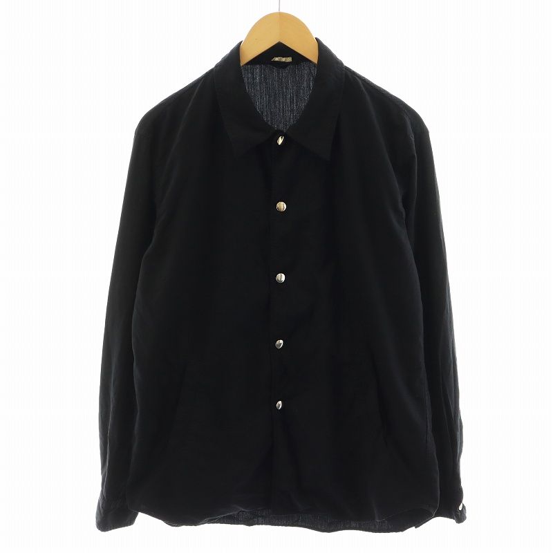 コムデギャルソンオムドゥ COMME des GARCONS HOMME DEUX AD2022 シャツ 長袖 製品染め スナップボタン L 黒 ブラック /AN24