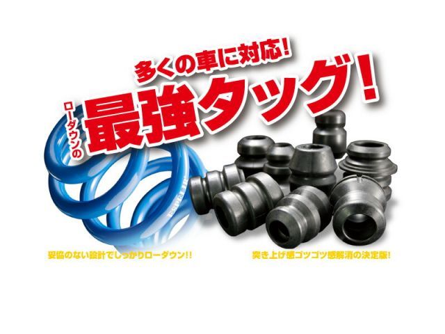 [エスペリア]NCP34 bB_オープンデッキ(H13/6～15/4)用スーパーダウンサス＆バンプラバー[車検対応]