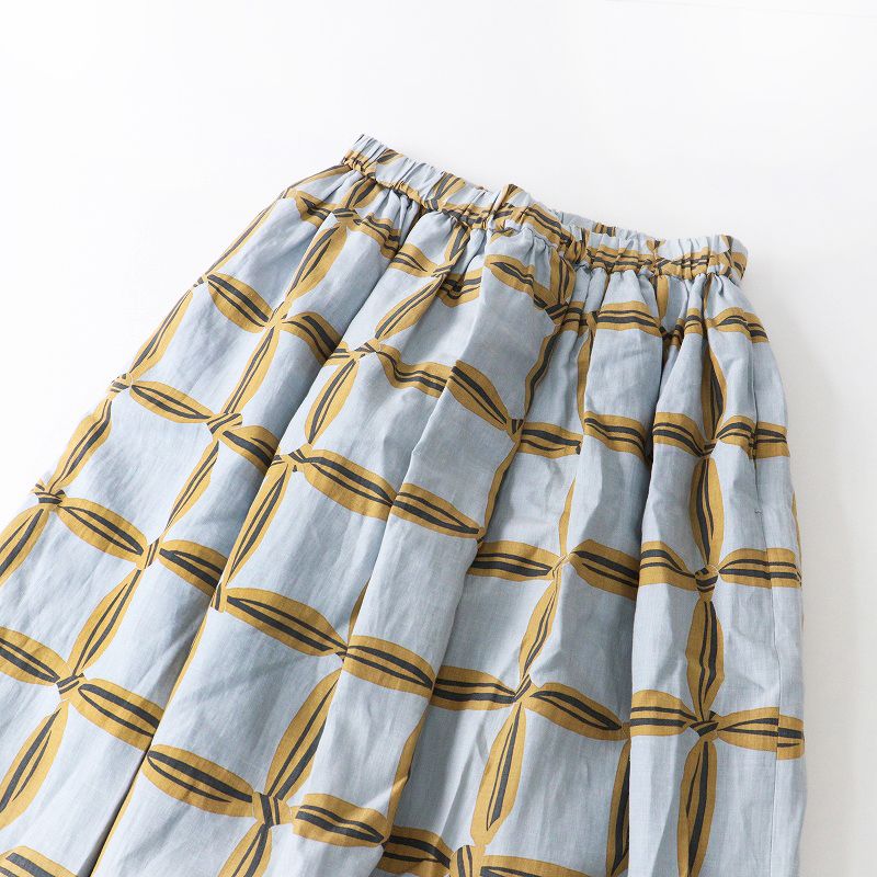 solmio リネンロングギャザースカート