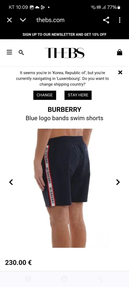 BURBERRY(バーバリー ) ハーフパンツ スイムパンツ サイドロゴ m