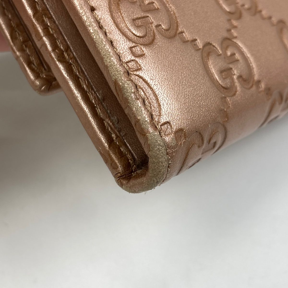 グッチ GUCCI グッチシマ 二つ折り 長財布 ラブリー ハート