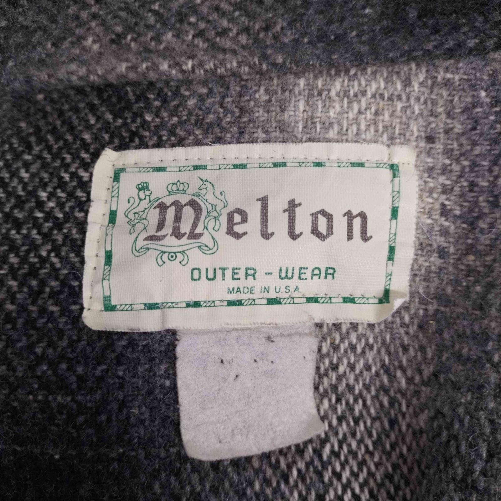 melton オンブレジャケット メルトン melton 90S USA製 FULL ZIP WOOL JACKET オンブレ