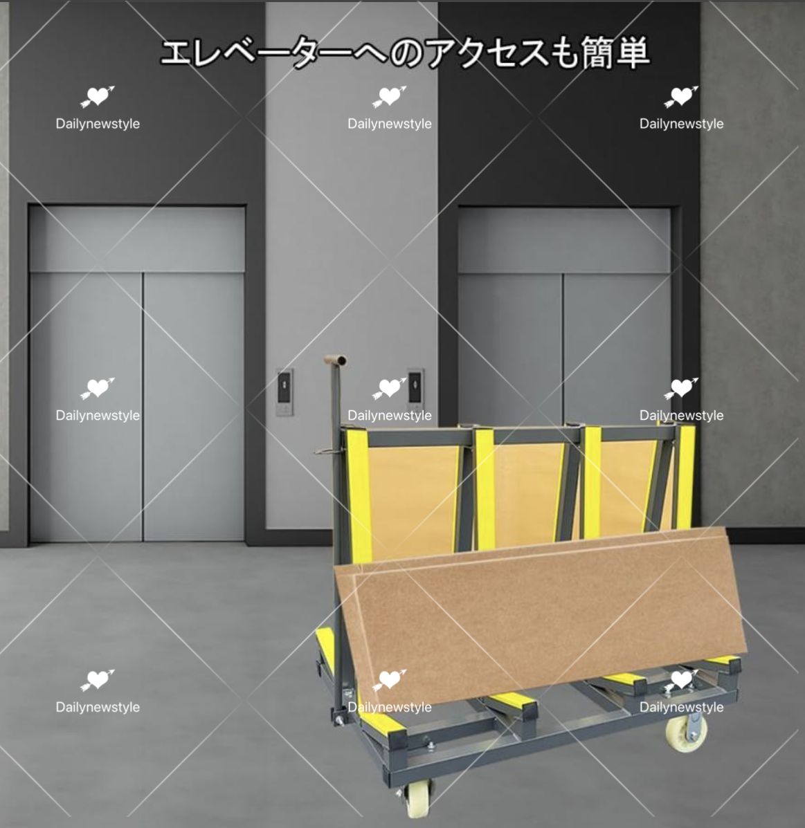 ボード台車 4輪運搬台車 長尺物台車 運搬用台車 作業台車 耐荷重500kg