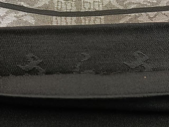 B インターチェンジ 銀糸 黒 六通 正絹 薄物 夏用 絽 紗 フォーマルな袋帯 B インターチェンジ 銀糸 黒 六通 正絹 薄物 夏用 絽 紗