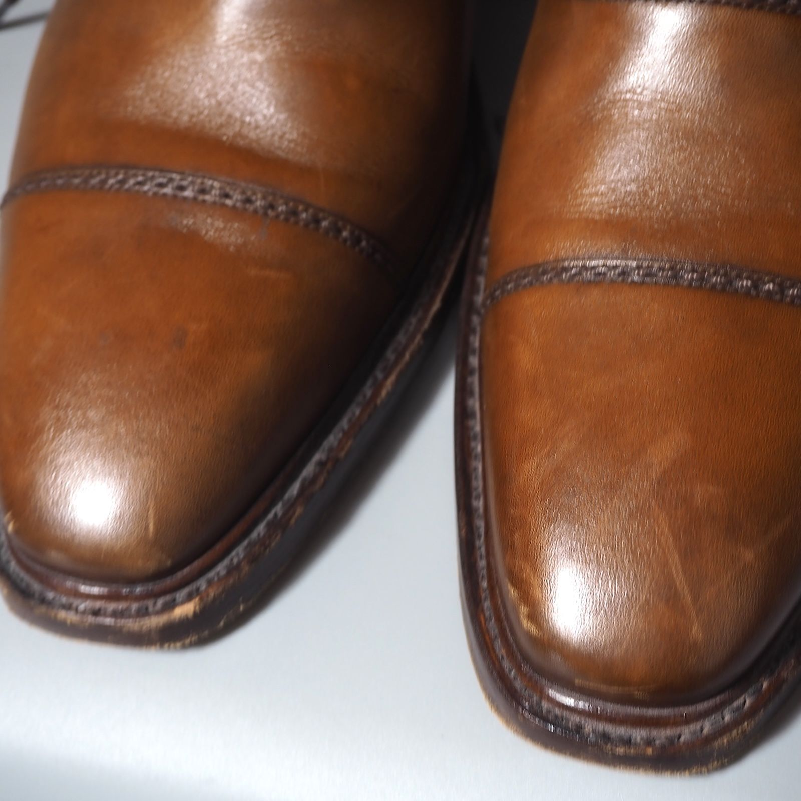 △コードウェイナー Cordwainer レザー ストレートチップ