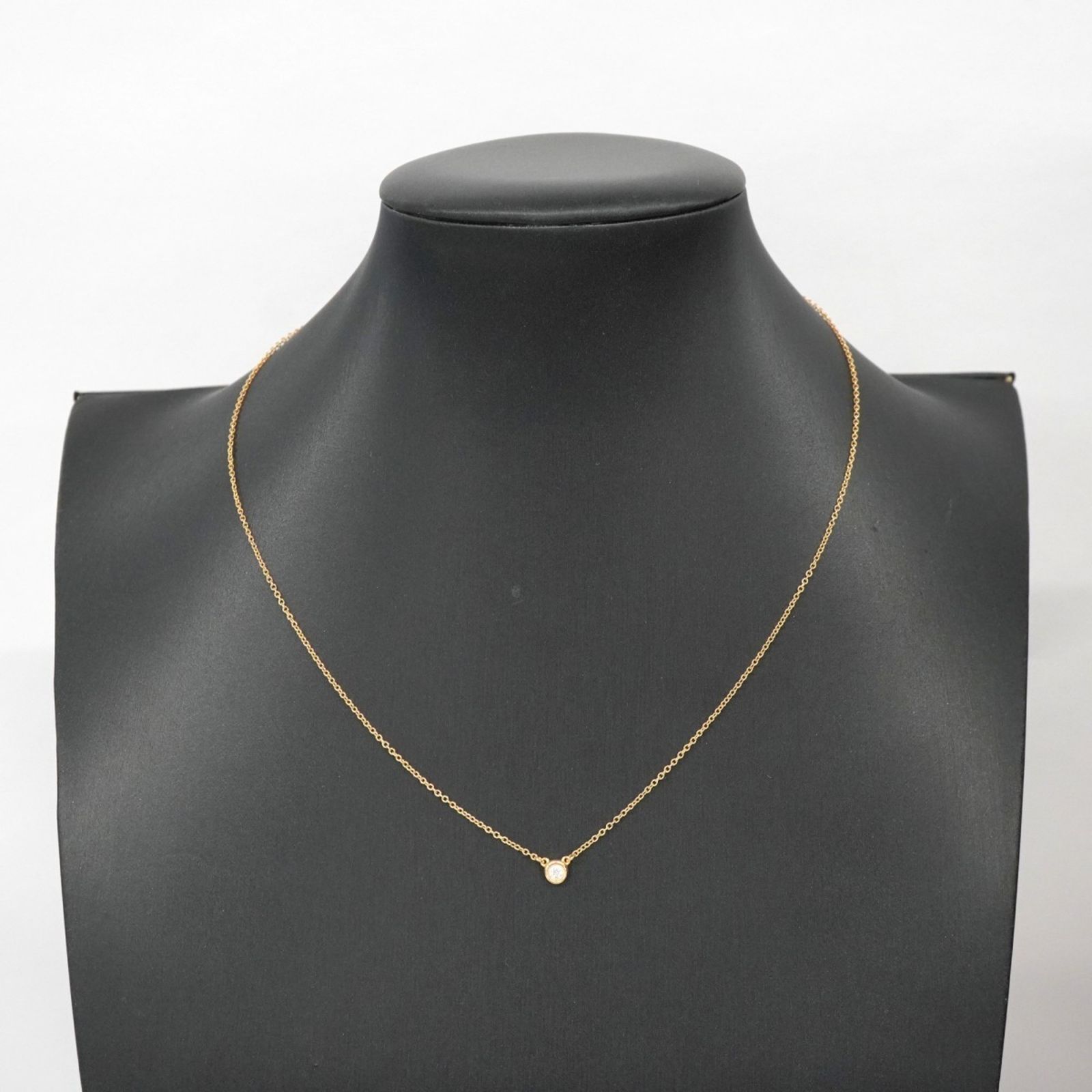 ティファニーバイザヤード最終出品 TIFFANY&Co. ティファニー バイザヤード 約0.14ct ネックレス 18