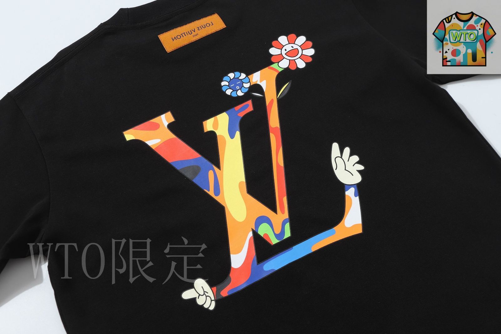 ヴィトン♡ ロゴプリント 半袖今日限定セール 今日特価】Louis Vuitton LV Logo Print & Rhinestone ルイ