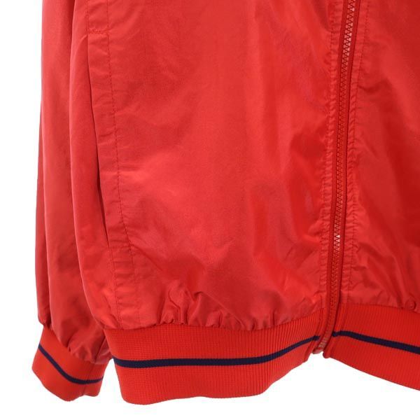 アディダス 70s デサント製　ADS-253 ヴィンテージ トレフォイルロゴ ナイロンジャケット M 赤 adidas メンズ   【221027】
