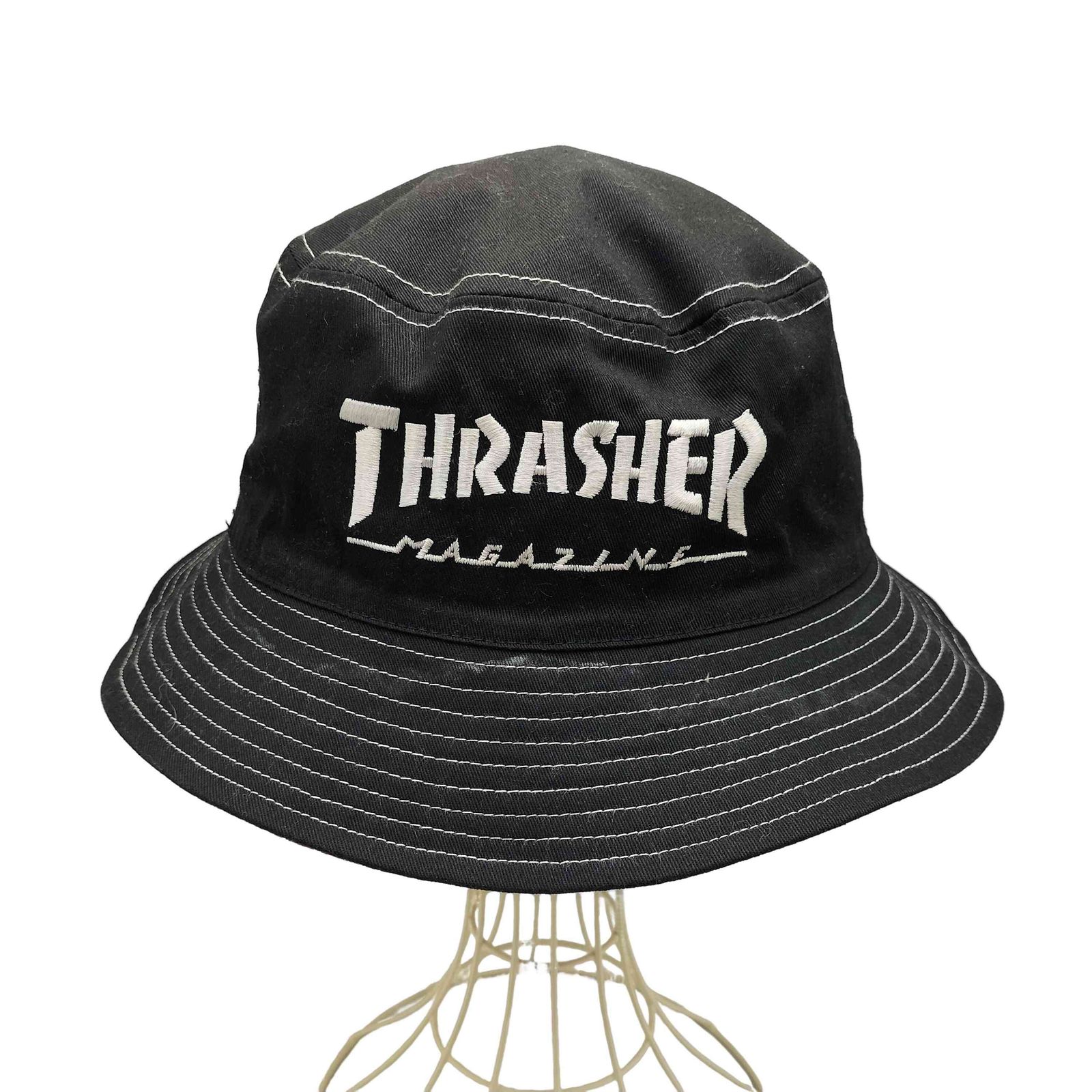 スラッシャー THRASHER ロゴ 刺繍 ペイズリー リバーシブル バケット ハット メンズ 表記無 