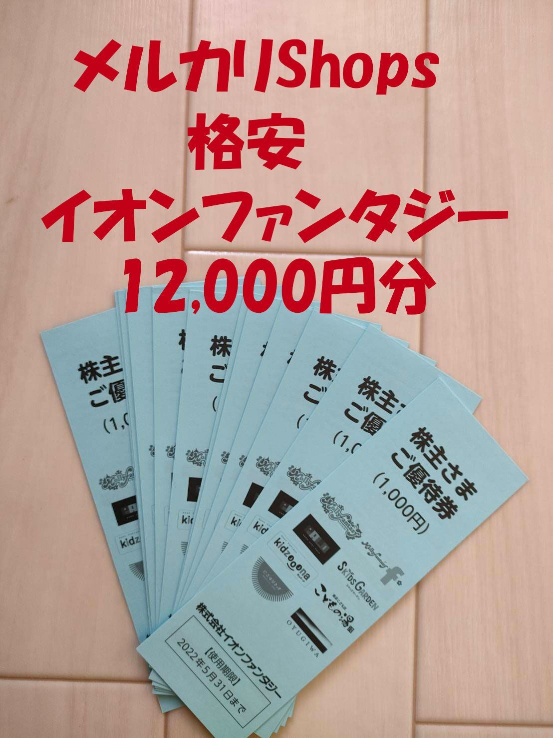 イオンファンタジー　株主優待　12000円分　モーリーファンタジー イオンファンタジー 株主優待 12,000円分 2025年5月31日まで