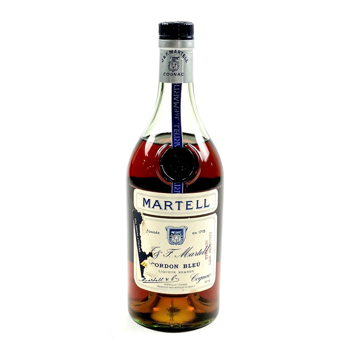 マーテル MARTELL コルドンブルー 旧ボトル 白ラベル グリーン マーテル MARTELL コルドンブルー 旧ボトル 白ラベル グリーン