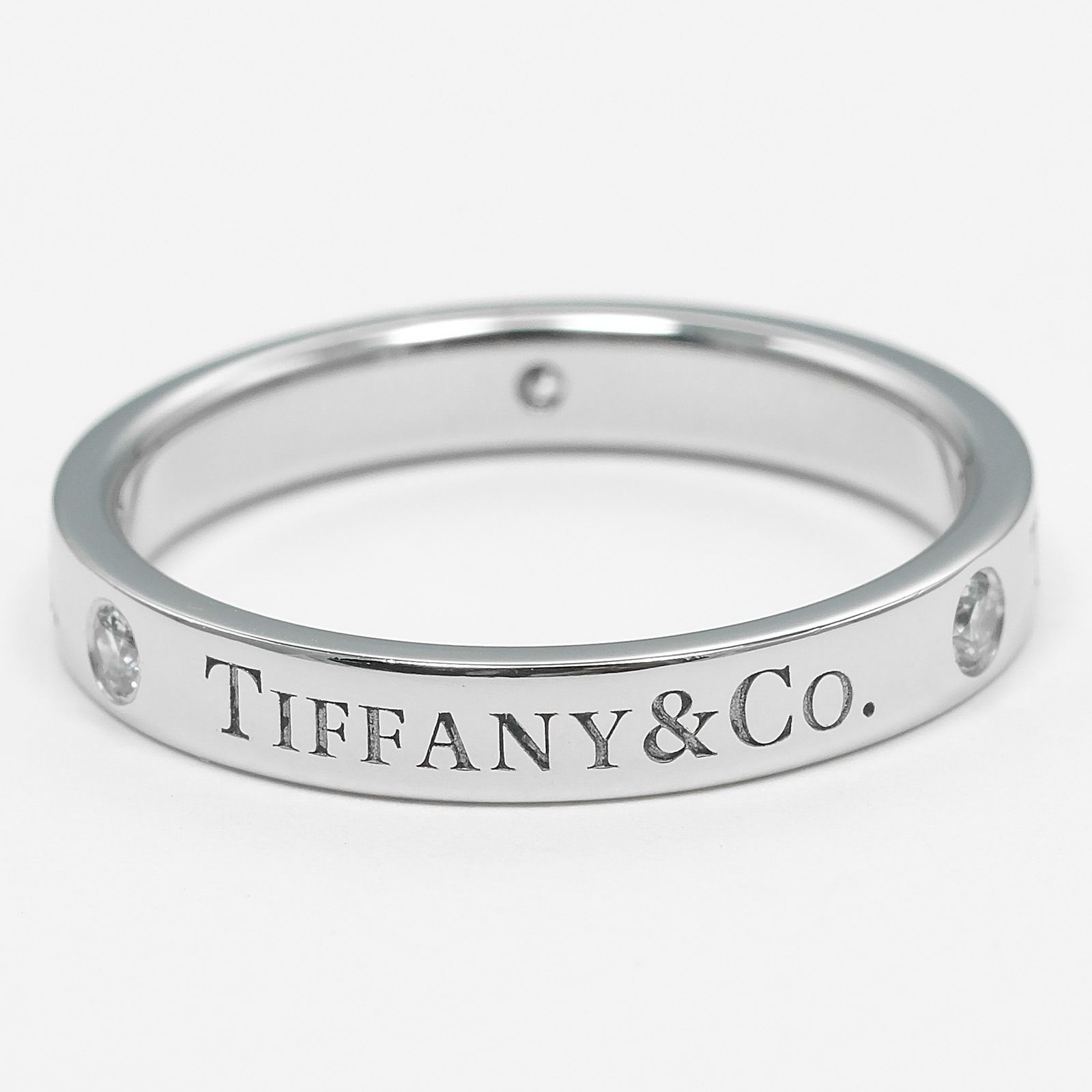 TIFFANY＆Co♡ティファニー♡フラットバンドリング♡プラチナ T&CO. フラット バンドリング ダイヤモンド プラチナ 3MM