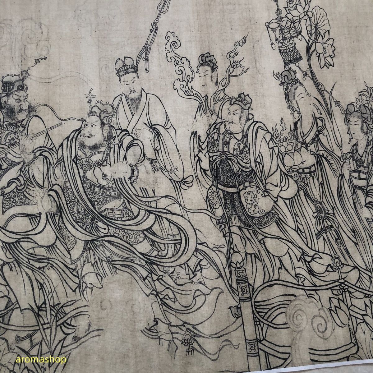 仏教美術 仏像画 生礼仏 中国美術 中国水墨画 表装なし 画仙紙