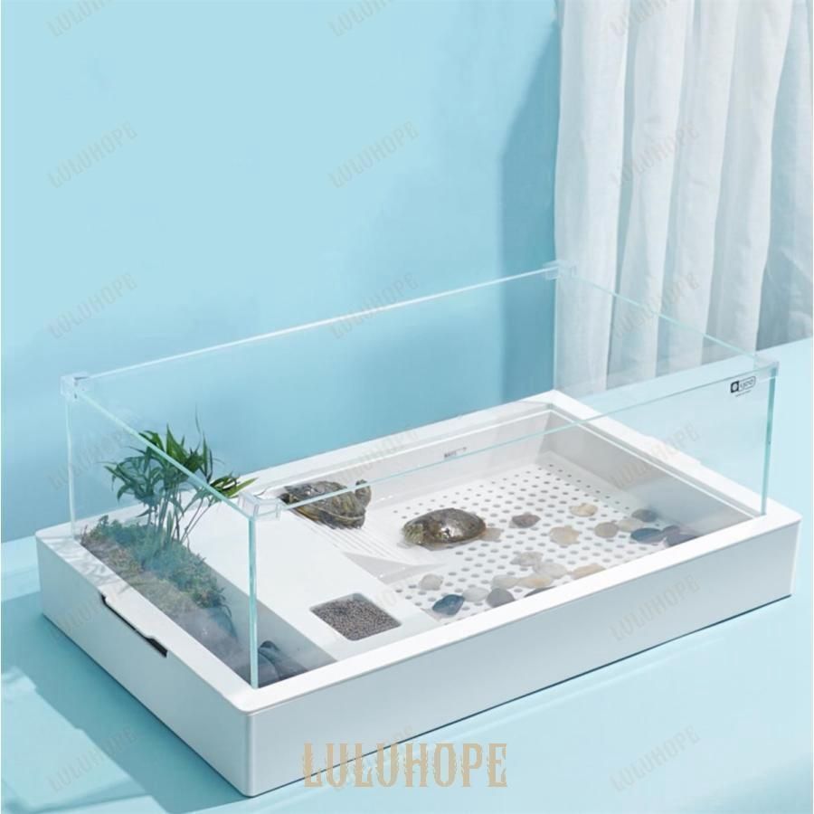 亀の水槽 ガラス タートルタンク 大きい 亀 広い 飼育ケース カメの家 見やすい オープン型 水替え便利 沈殿 パーツ分解 ズレにくい さりげなくインテリア 亀の水槽 ガラス タートルタンク 大きい 亀 広い 飼育ケース カメの家