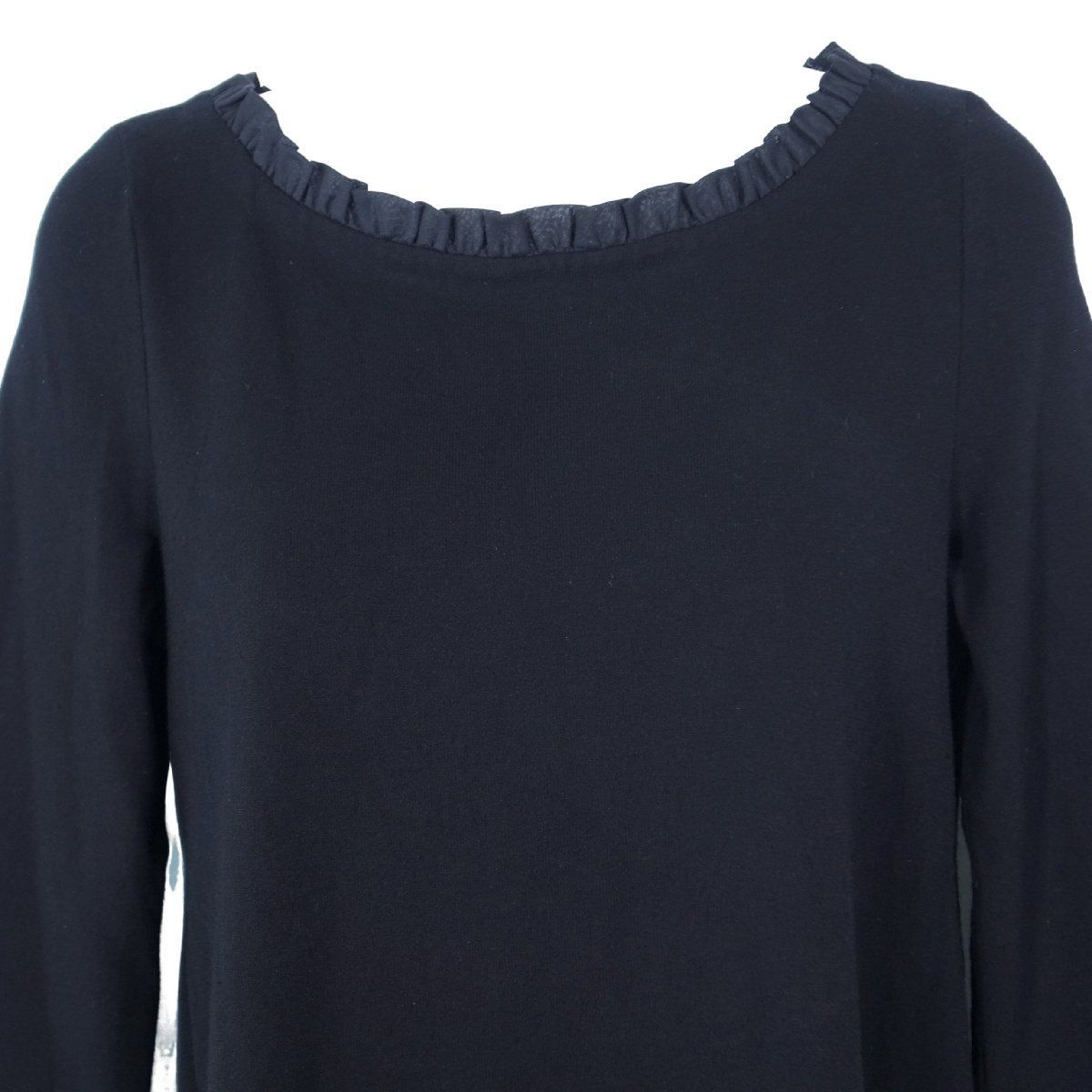 FOXEY NEWYORK 7分袖セーター 黒色 38サイズ FOXEY NEWYORK 7分袖セーター 黒色 38サイズ
