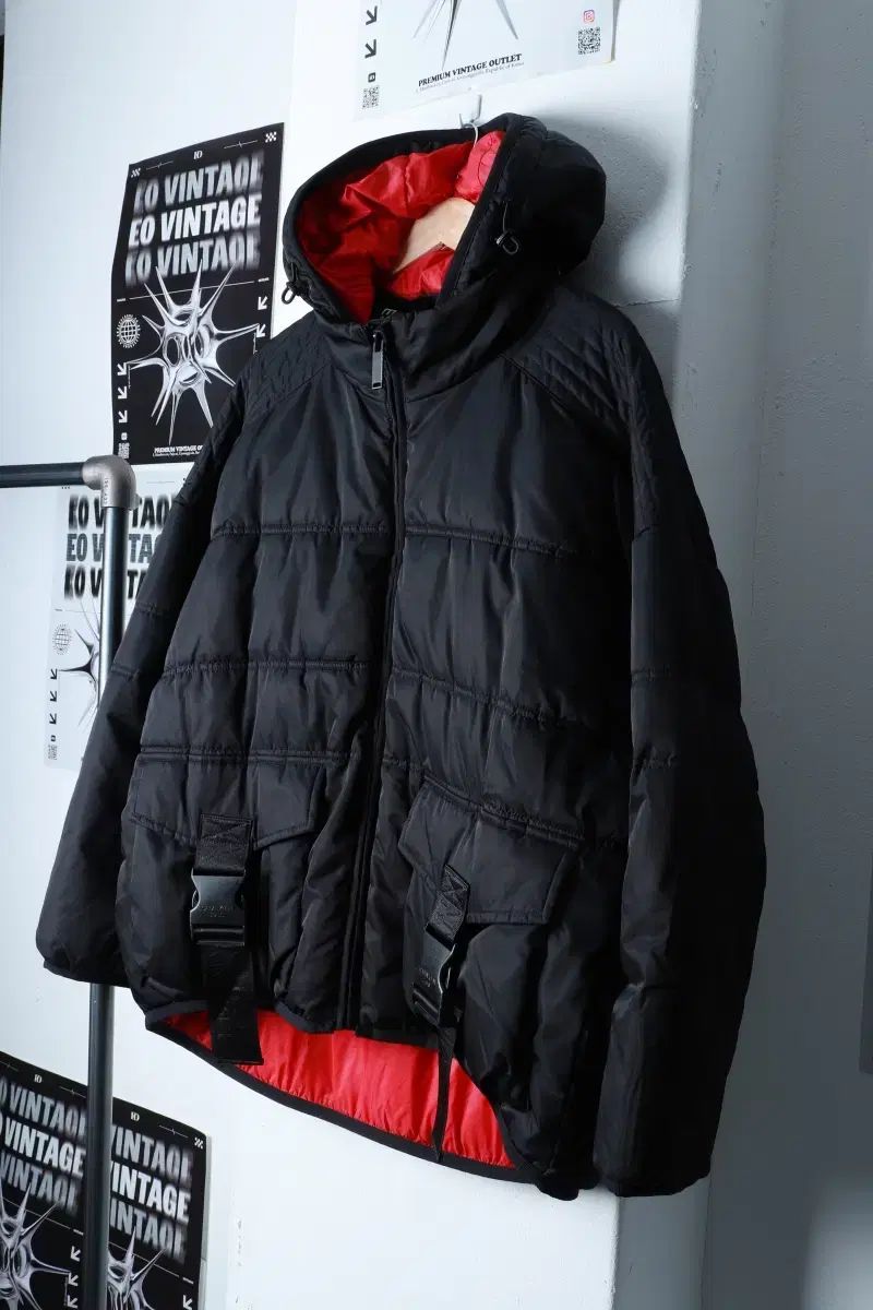 （ L ） Calvin Klein(カルバ・ンクライン) ダウンジャケット ジャンパージャケット テックウェア 黒 限定版- 1171D