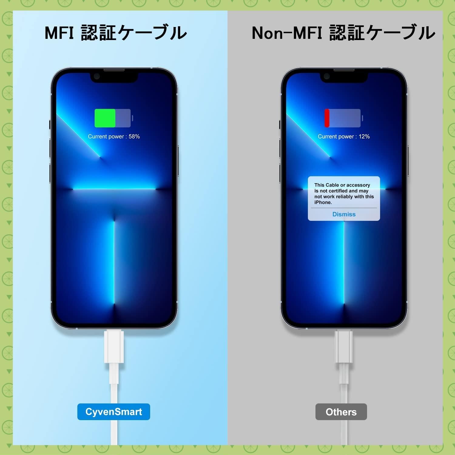 iPhone ライトニングケーブル Type-C USB-C : 充電ケーブル 充電 MFi認証 タイプC ケーブル MFi認証iPhone Lightningケーブル 急速充電 充電器 to 充電器ケーブル