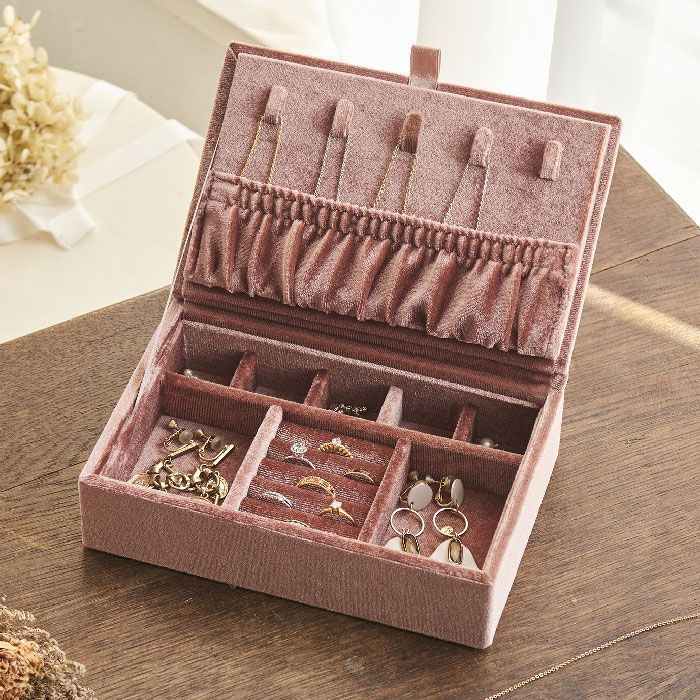新品　Jewel Case Collection　ジュエルケースM　240-671　ピンク　リングホルダー　ネックレスケース　在庫限り特価