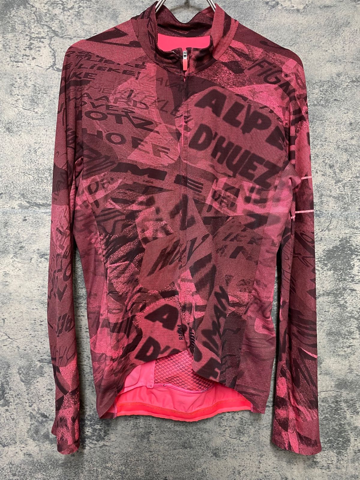 JM645 ラファ Rapha PRO TEAM LONG SLEEVE THERMAL JERSEY ROAD GRAFFITI 長袖 サイクルジャージ ピンク 黒 M