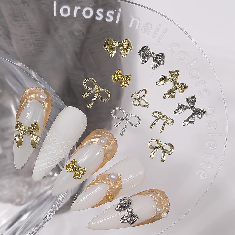 新品 XIANFQNKJ ネイルパーツ リボン 100個セット 3D 立体 蝶結び