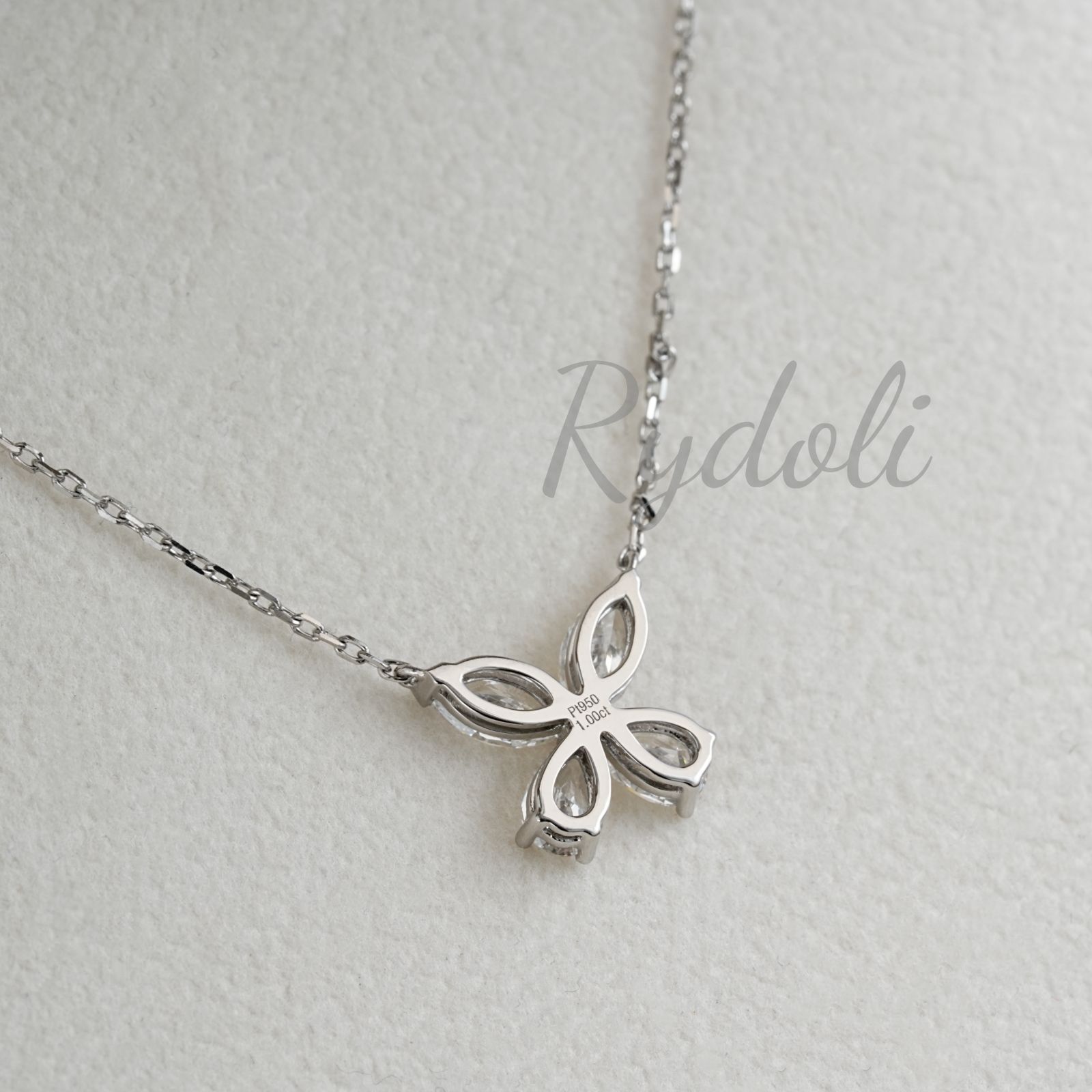 即納発送 PT950 1ct ダイヤモンドネックレス ラボグロウンダイヤモンド  