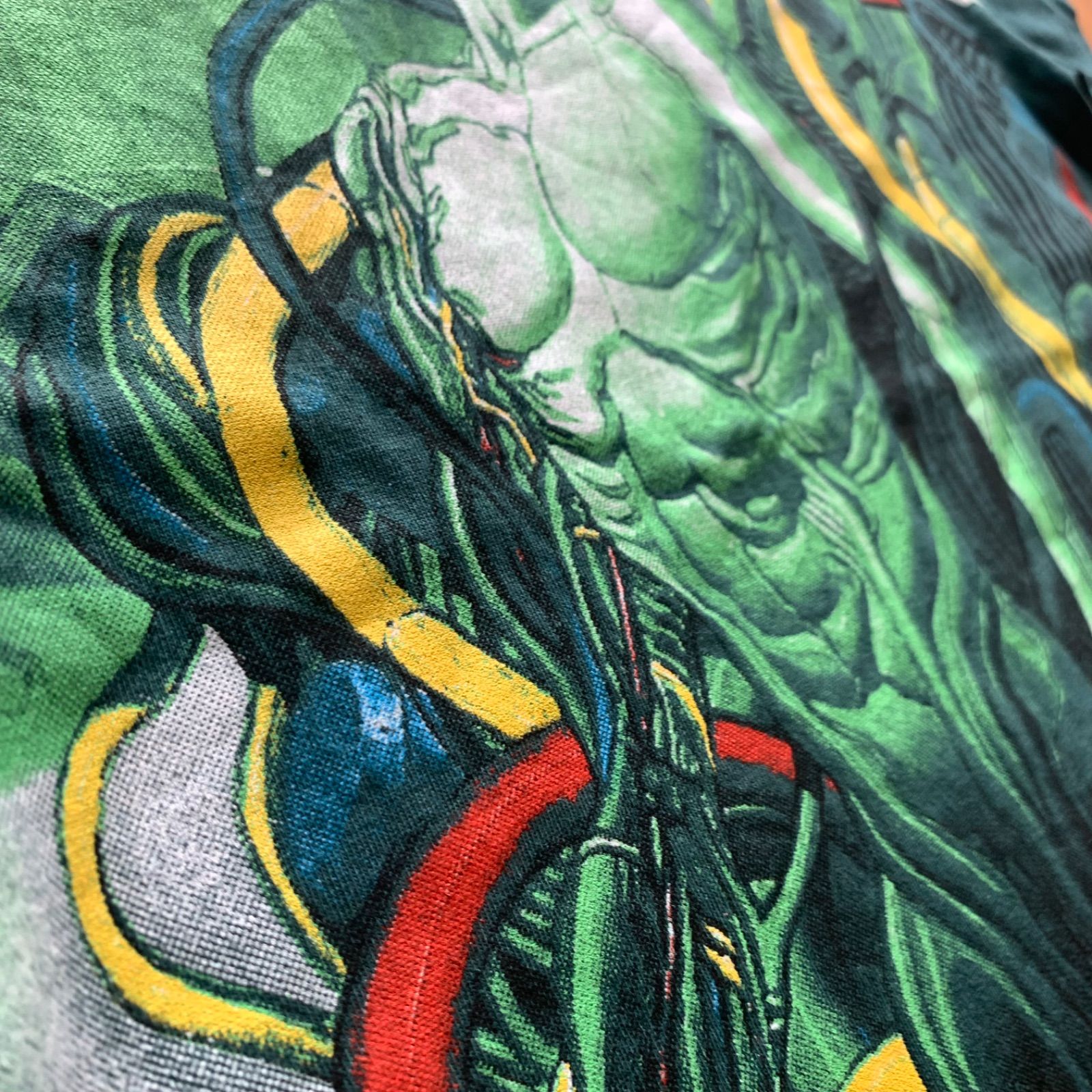AKIRA 鉄雄覚醒オーバープリントTシャツ XL グリーンシルクスクリーン