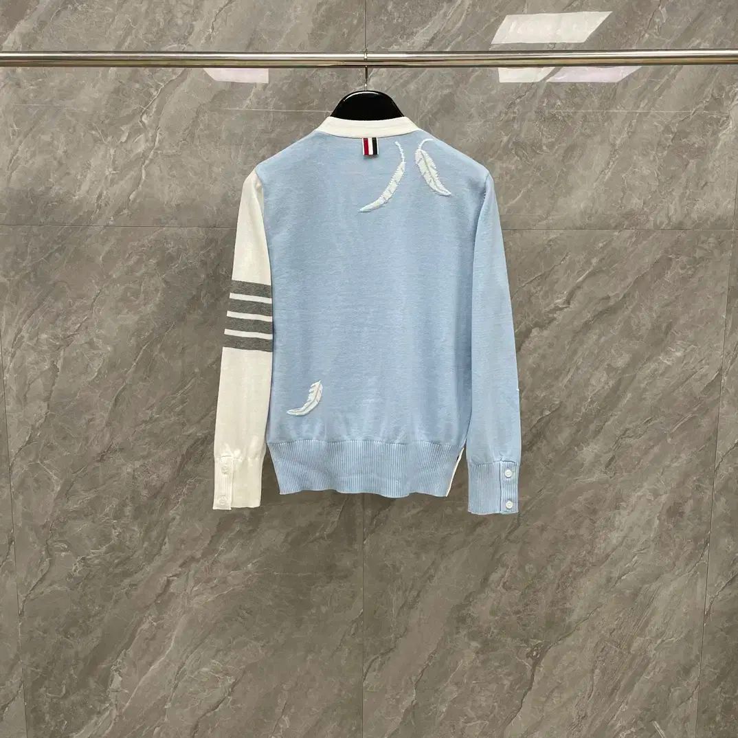 Thom Browne 水色のニットカーディガン 中古・古着通販】Thom Browne (トムブラウン) ニット