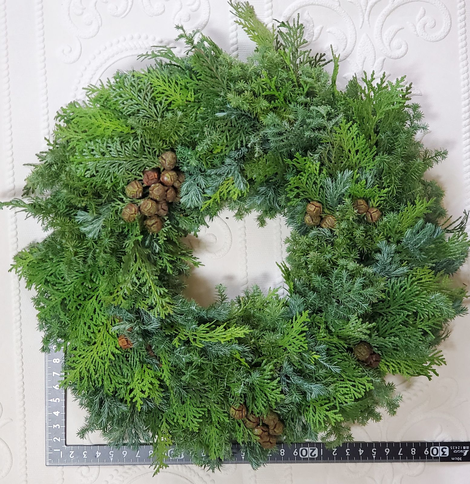 クリスマスリースフレッシュリースグリーンリースおしゃれ癒しno.4